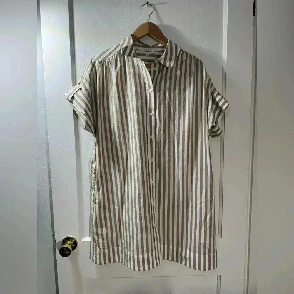 Madewell Collared Button-Front Mini Shirtdress - Picture 7 of 7
